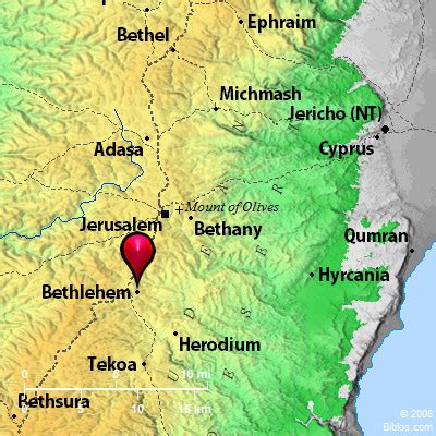 Bible Map: Bethlehem.